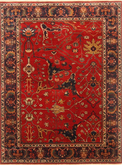 Heriz Red Hand Knotted 51 X 69 Area Rug 250-20465 Image 0