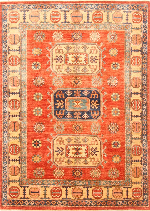 Kazak Brown Hand Knotted 410 X 69 Area Rug 250-20480 Image 0