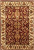 Agra Red Hand Knotted 40 X 60  Area Rug 250-20492 Thumb 0