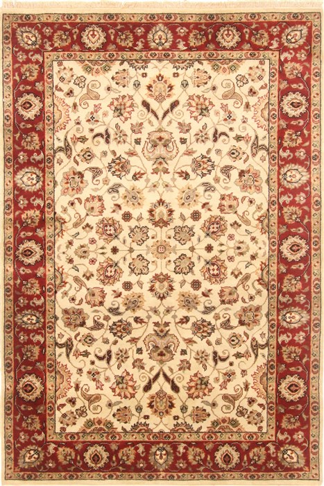 Kashan Red Hand Knotted 41 X 60 Area Rug 250-20495 Image 0