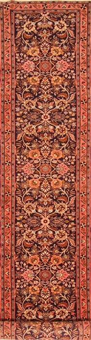 Birjand Blue Runner Hand Knotted 210 X 134  Area Rug 100-20502 Image 0