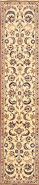 Nain White Runner Hand Knotted 2'3" X 9'10"  Area Rug 100-20504