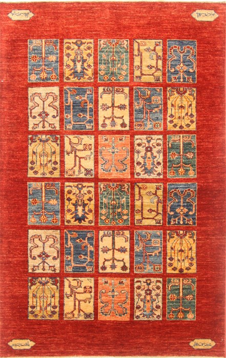Bakhtiar Red Hand Knotted 310 X 61 Area Rug 250-20514 Image 0
