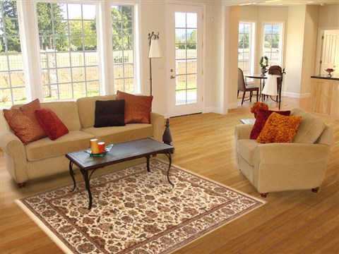 Kashan Beige Hand Knotted 41 X 61  Area Rug 250-20528 Image 5