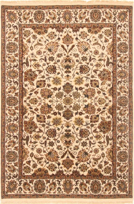 Kashan Beige Hand Knotted 41 X 61  Area Rug 250-20528 Image 0