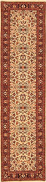 Romania sarouk Beige Runner 10 to 12 ft Wool Carpet 20530