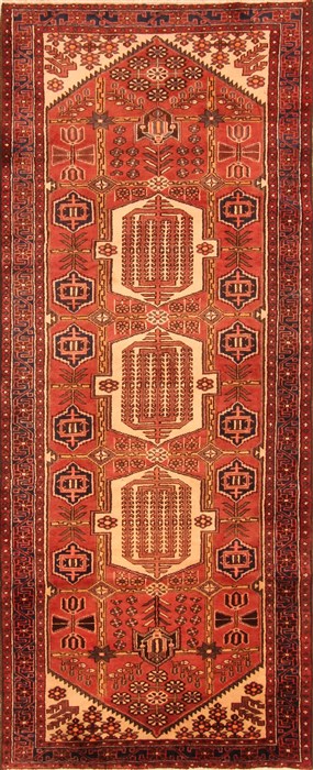 Shahsavan Red Runner Hand Knotted 40 X 911  Area Rug 253-20553 Image 0