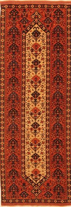Kazak Orange Runner Hand Knotted 33 X 102  Area Rug 100-20570 Image 0