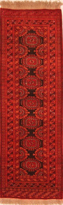 Kunduz Red Runner Hand Knotted 30 X 90  Area Rug 100-20583 Image 0