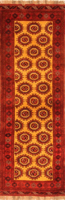Bokhara Yellow Runner Hand Knotted 32 X 97  Area Rug 100-20584 Image 0