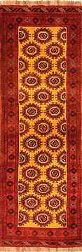 Bokhara Yellow Runner Hand Knotted 3'2" X 9'7"  Area Rug 100-20584
