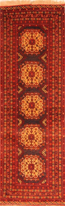 Bhadohi Red Runner Hand Knotted 30 X 96  Area Rug 100-20587 Image 0
