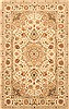 Kashan Beige Hand Knotted 39 X 59 Area Rug 250-20593 Thumb 0