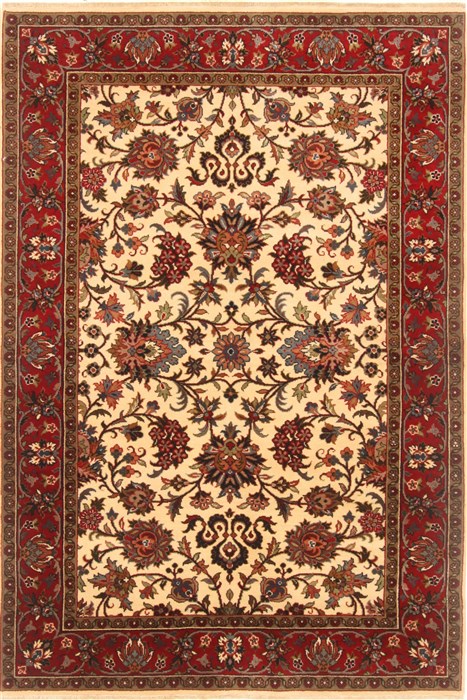 Kashmar Beige Hand Knotted 41 X 60 Area Rug 250-20598 Image 0