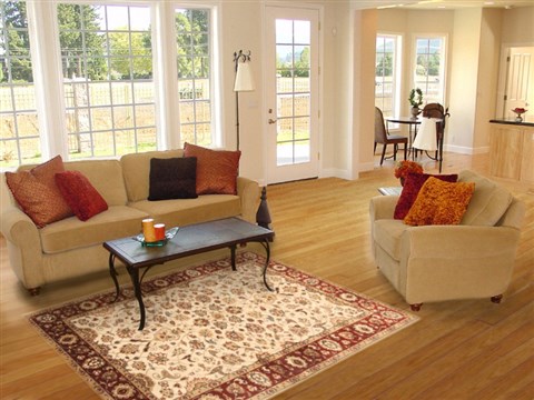 Kashan Beige Hand Knotted 41 X 62 Area Rug 250-20601 Image 5