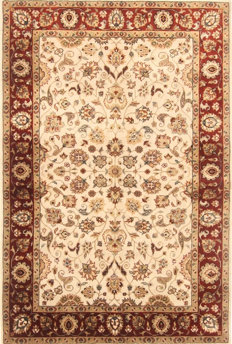 Kashan Beige Hand Knotted 41 X 62 Area Rug 250-20601 Image 0