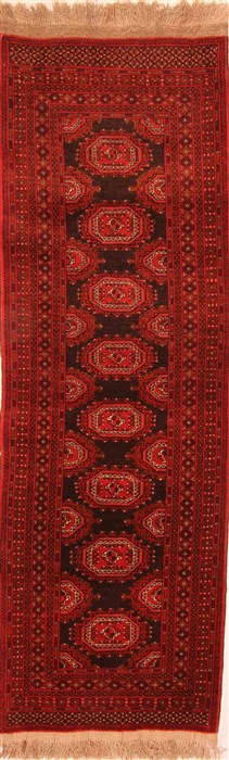 Kunduz Red Runner Hand Knotted 31 X 97  Area Rug 100-20606 Image 0