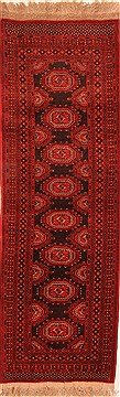 Kunduz Red Runner Hand Knotted 3'1" X 9'7"  Area Rug 100-20606