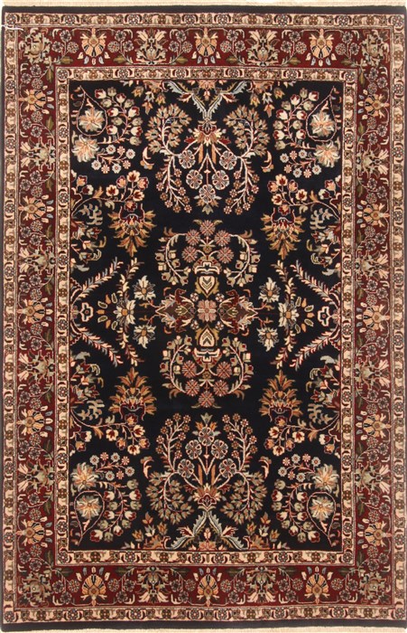 Sarouk Black Hand Knotted 40 X 63 Area Rug 250-20609 Image 0