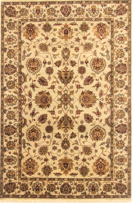 Sarouk Beige Hand Knotted 311 X 59 Area Rug 250-20614 Image 0