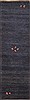 Gabbeh Blue Runner Hand Knotted 210 X 91  Area Rug 100-20615 Thumb 0