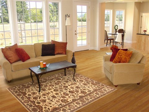 Kashan Beige Hand Knotted 42 X 63 Area Rug 250-20621 Image 5