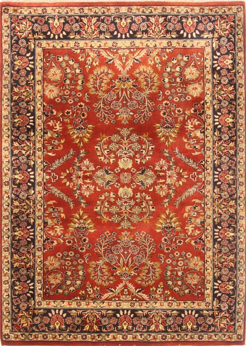 Sarouk Brown Hand Knotted 42 X 60 Area Rug 250-20622 Image 0