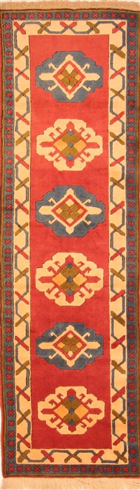 Bokhara Red Runner Hand Knotted 211 X 910  Area Rug 100-20628 Image 0