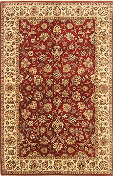 Kashan Red Hand Knotted 3'11" X 6'0"  Area Rug 250-20630