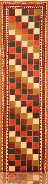 Gabbeh Multicolor Runner Hand Knotted 30 X 131  Area Rug 100-20631 Image 0