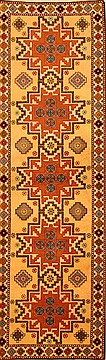 Kazak Yellow Runner Hand Knotted 2'9" X 9'0"  Area Rug 100-20638