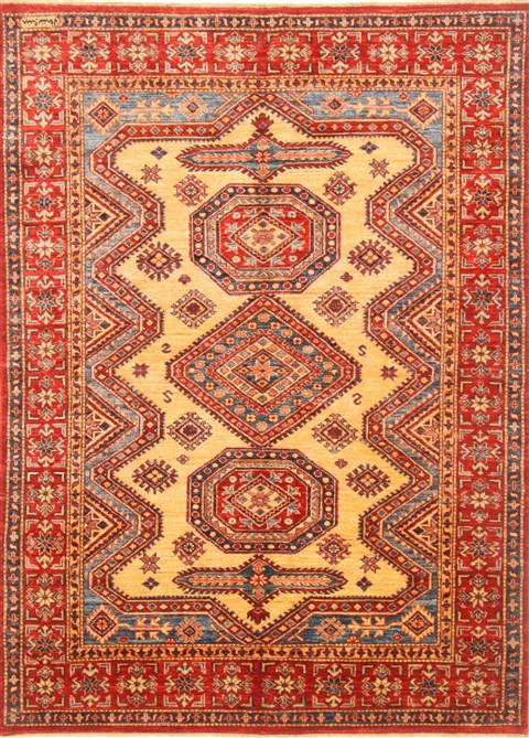 Kazak Yellow Hand Knotted 410 X 68 Area Rug 250-20639 Image 0