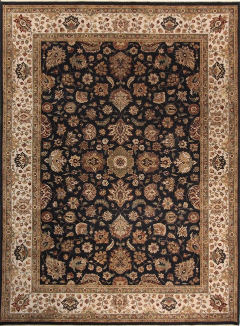 Jaipur Black Hand Knotted 91 X 122  Area Rug 300-20642 Image 0