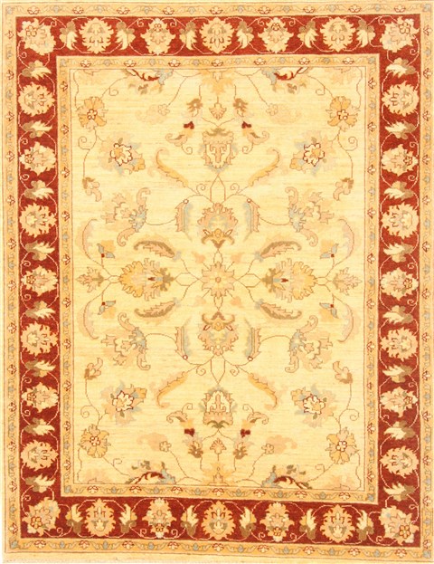 Chobi Beige Hand Knotted 50 X 65  Area Rug 250-20646 Image 0