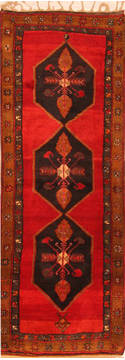 Kazak Red Runner Hand Knotted 3'8" X 9'10"  Area Rug 100-20651