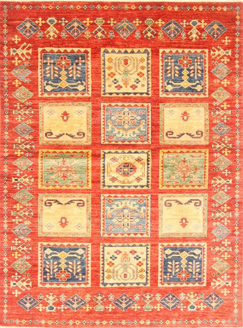 Kazak Red Hand Knotted 410 X 67  Area Rug 250-20659 Image 0