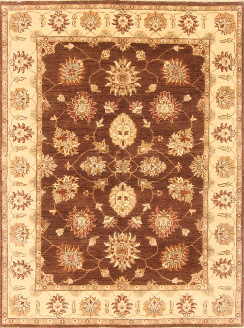 Ziegler Brown Hand Knotted 50 X 68  Area Rug 250-20661 Image 0