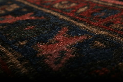 Hamedan Blue Hand Knotted 42 X 68 Area Rug 250-20684 Image 3