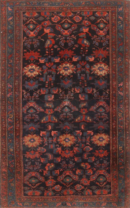 Hamedan Blue Hand Knotted 42 X 68 Area Rug 250-20684 Image 0