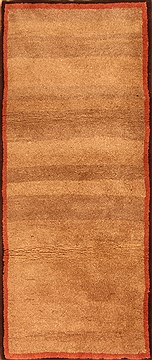 Gabbeh Beige Runner Hand Knotted 2'11" X 7'2"  Area Rug 100-20685