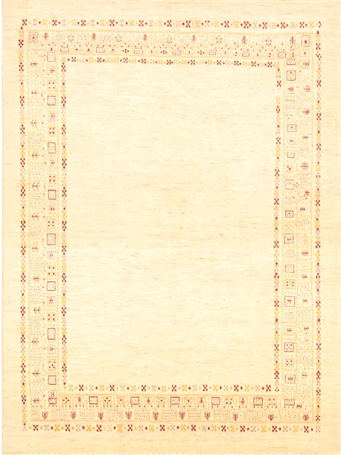 Gabbeh Beige Hand Knotted 410 X 65  Area Rug 250-20690 Image 0