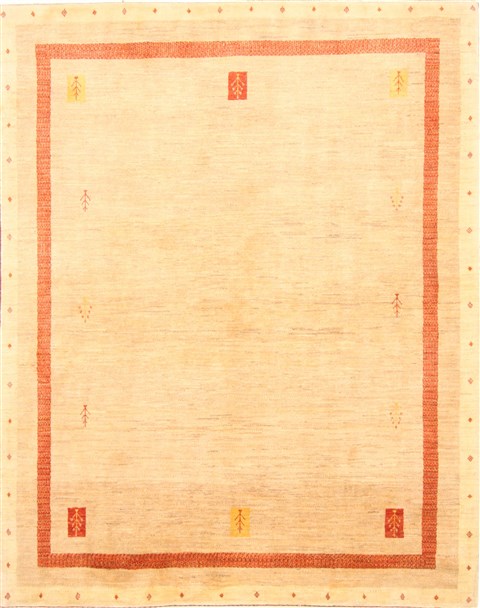 Gabbeh Beige Hand Knotted 51 X 64  Area Rug 250-20693 Image 0