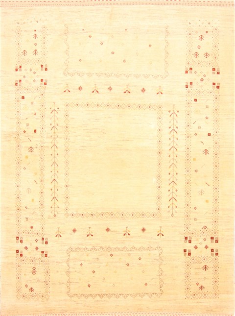 Gabbeh Beige Hand Knotted 50 X 66  Area Rug 250-20695 Image 0