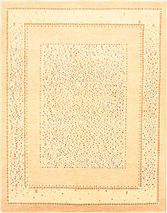 Gabbeh Beige Hand Knotted 4'11" X 6'3"  Area Rug 250-20697
