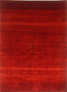 Indian Gabbeh Red Rectangle 5x7 ft Wool Carpet 20699