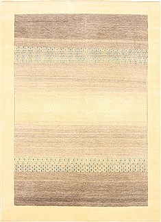 Gabbeh Brown Hand Knotted 4'1" X 6'9"  Area Rug 250-20706