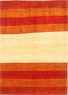 Gabbeh Multicolor Hand Knotted 5'3" X 7'3"  Area Rug 250-20708