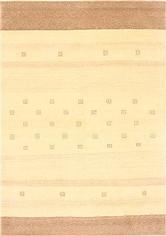 Indian Gabbeh Beige Rectangle 5x7 ft Wool Carpet 20711