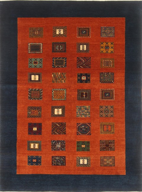 Gabbeh Brown Hand Knotted 50 X 69 Area Rug 250-20712 Image 0
