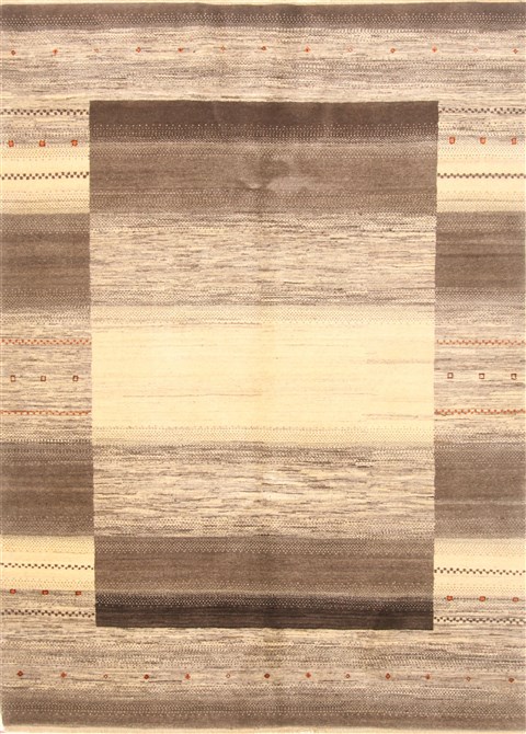 Gabbeh Beige Hand Knotted 52 X 611 Area Rug 250-20714 Image 0